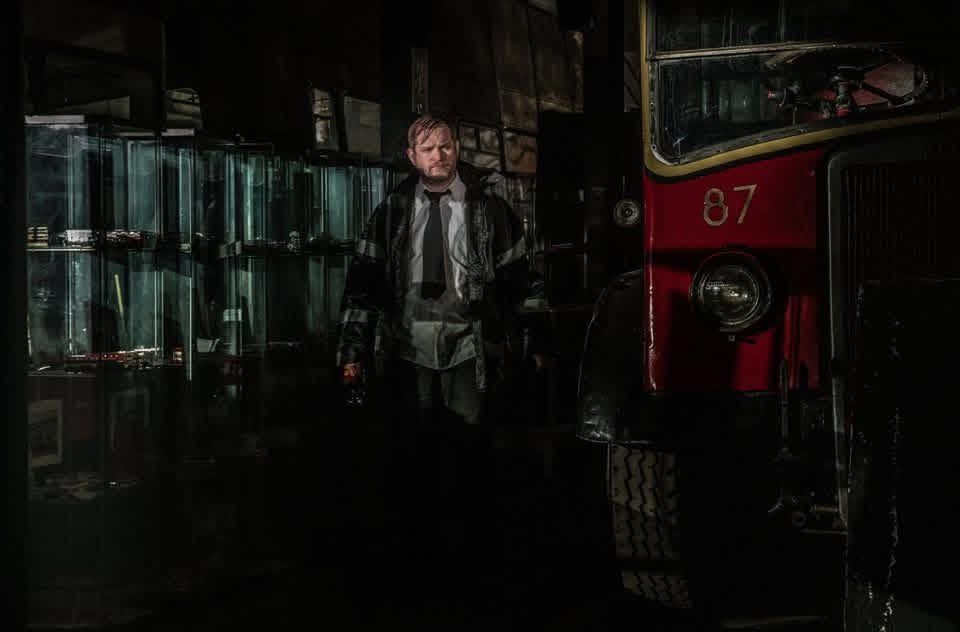 Phil Gwilliam as a security guard in The Stranger