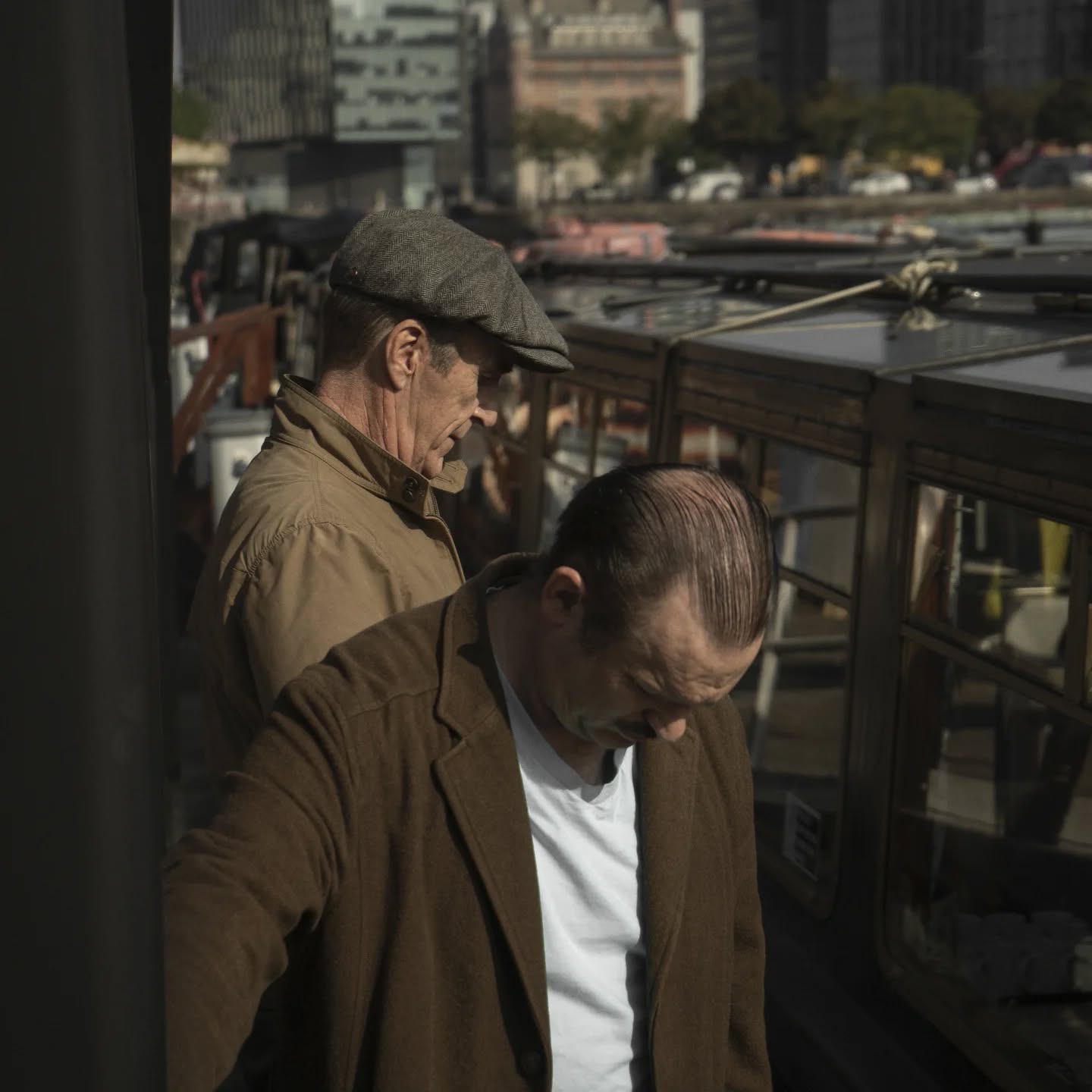 Phil Gwilliam as Stevie Thompson with Joe McGann as Gerry Reynolds in Semolina Pilchard